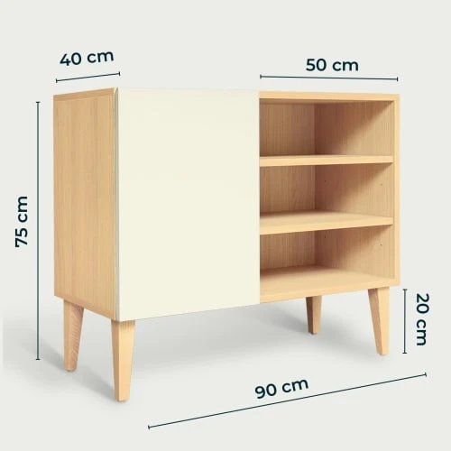 Kulile Buffet Compact En Beige Havane 3 Kulile Buffet Compact En Beige Havane – Image 3