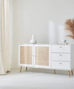 Alice's Garden Buffet De Rangement Blanc En Cannage 150 X 39 X 79cm 8 Alice's Garden Buffet De Rangement Blanc En Cannage 150 X 39 X 79cm -Boutique Belamp buffet de rangement blanc en cannage 150 x 39 x 79cm 2