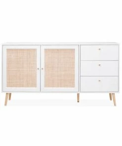 Alice's Garden Buffet De Rangement Blanc En Cannage 150 X 39 X 79cm 9 Alice's Garden Buffet De Rangement Blanc En Cannage 150 X 39 X 79cm -Boutique Belamp buffet de rangement blanc en cannage 150 x 39 x 79cm 3
