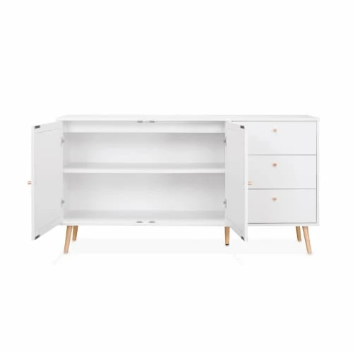Alice's Garden Buffet De Rangement Blanc En Cannage 150 X 39 X 79cm 5 Alice's Garden Buffet De Rangement Blanc En Cannage 150 X 39 X 79cm – Image 5
