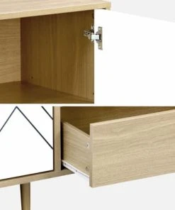 Alice's Garden Buffet De Rangement Bois & Blanc -Boutique Belamp buffet de rangement bois blanc 5