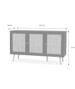 Alice's Garden Buffet De Rangement En Cannage, Blanc - 120x39x70cm 10 Alice's Garden Buffet De Rangement En Cannage, Blanc - 120x39x70cm -Boutique Belamp buffet de rangement en cannage blanc 120x39x70cm 4