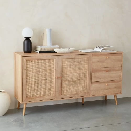 Alice's Garden Buffet De Rangement Naturel En Cannage 150 X 39 X 79cm 2 Alice's Garden Buffet De Rangement Naturel En Cannage 150 X 39 X 79cm – Image 2