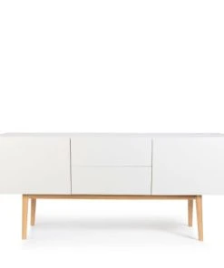 Zuiver Buffet Design 2 Portes 2 Tiroirs Scandinave Blanc