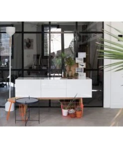 Zuiver Buffet Design 2 Portes 2 Tiroirs Scandinave Blanc -Boutique Belamp buffet design 2 portes 2 tiroirs scandinave blanc 4