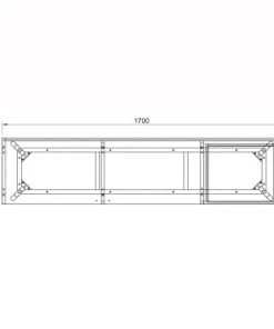 Drawer Buffet Design 2 Portes 3 Tiroirs Bois Et Cannage L170cm Noir -Boutique Belamp buffet design 2 portes 3 tiroirs bois et cannage l170cm noir 4