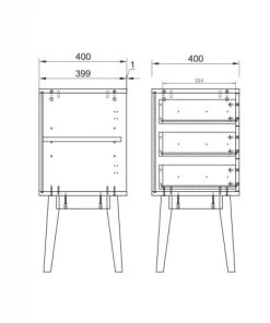 Drawer Buffet Design 2 Portes 3 Tiroirs Bois Et Cannage L170cm Noir -Boutique Belamp buffet design 2 portes 3 tiroirs bois et cannage l170cm noir 5