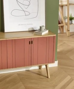 Robin Des Bois Buffet Design 4 Portes L 160 Cm Brique -Boutique Belamp buffet design 4 portes l 160 cm brique 2