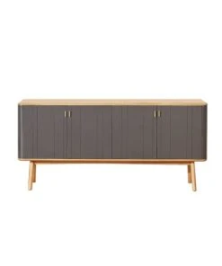 Robin Des Bois Buffet Design 4 Portes L 160 Cm Gris Anthracite