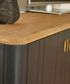 Robin Des Bois Buffet Design 4 Portes L 160 Cm Gris Anthracite -Boutique Belamp buffet design 4 portes l 160 cm gris anthracite 3