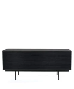 Woodman Buffet Design En Bois Et Métal Noir -Boutique Belamp buffet design en bois et metal noir 4