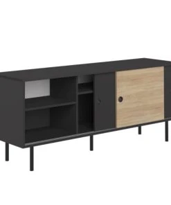 Symbiosis Buffet Effet Bois Noir Et Chêne Naturel 7 Symbiosis Buffet Effet Bois Noir Et Chêne Naturel -Boutique Belamp buffet effet bois noir et chene naturel 2