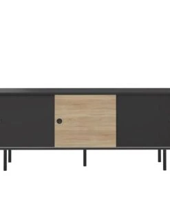 Symbiosis Buffet Effet Bois Noir Et Chêne Naturel
