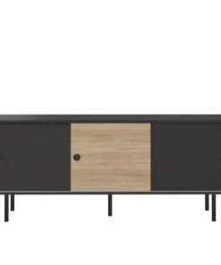 Symbiosis Buffet Effet Bois Noir Et Chêne Naturel 8 Symbiosis Buffet Effet Bois Noir Et Chêne Naturel -Boutique Belamp buffet effet bois noir et chene naturel zip