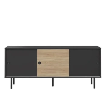 Symbiosis Buffet Effet Bois Noir Et Chêne Naturel 4 Symbiosis Buffet Effet Bois Noir Et Chêne Naturel – Image 4