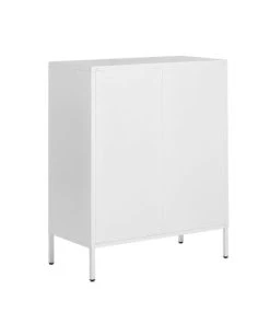 Beliani Buffet En Acier Blanc -Boutique Belamp buffet en acier blanc 4