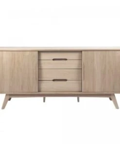 Meubles & Design Buffet En Bois 180cm 2 Portes 4 Tiroirs Marron -Boutique Belamp buffet en bois 180cm 2 portes 4 tiroirs naturel marti