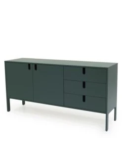 Tenzo Buffet En Bois 2 Portes 3 Tiroirs L171cm Vert Kaki -Boutique Belamp buffet en bois 2 portes 3 tiroirs l171cm vert kaki 2