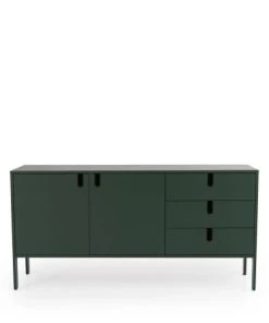 Tenzo Buffet En Bois 2 Portes 3 Tiroirs L171cm Vert Kaki