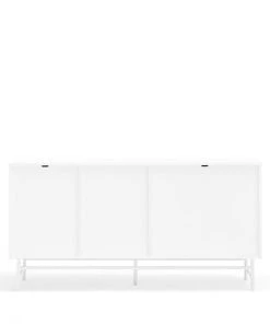 TEULAT Buffet En Bois 2 Portes 4 Tirroirs L150cm Blanc -Boutique Belamp buffet en bois 2 portes 4 tirroirs l150cm blanc 5