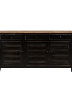 Rendez Vous Déco Buffet En Bois De Cèdre Recyclé Effet Vieilli Noir