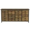 Rendez Vous Déco Buffet En Bois De Cèdre Recyclé Et Métal, 12 Tiroirs