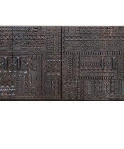 GINER Y COLOMER Buffet En Bois De Manguier Et Pieds En Métal Noyer Foncé