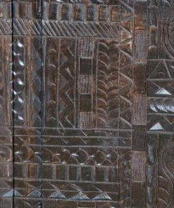 GINER Y COLOMER Buffet En Bois De Manguier Et Pieds En Métal Noyer Foncé -Boutique Belamp buffet en bois de manguier et pieds en metal noyer fonce 3