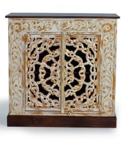 GINER Y COLOMER Buffet En Bois De Manguier Sculptée à La Main -Boutique Belamp buffet en bois de manguier sculptee a la main 4