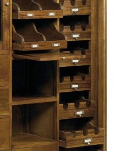 MOYCOR Buffet En Bois De Mindi Marron 3+4 Tiroirs H155 -Boutique Belamp buffet en bois de mindi marron 3 4 tiroirs h155 2