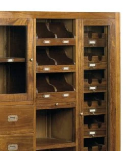 MOYCOR Buffet En Bois De Mindi Marron 3+4 Tiroirs H155 -Boutique Belamp buffet en bois de mindi marron 3 4 tiroirs h155 3