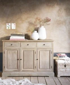 Maisons Du Monde Buffet En Bois De Paulownia L 130 Cm -Boutique Belamp buffet en bois de paulownia l 130 cm 1000 7 8 146870 6