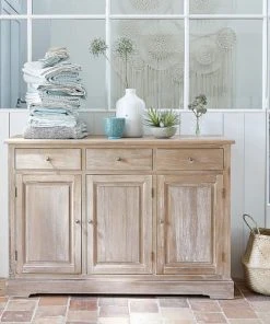 Maisons Du Monde Buffet En Bois De Paulownia L 130 Cm -Boutique Belamp buffet en bois de paulownia l 130 cm 1000 7 8 146870 7