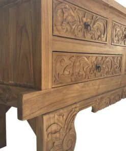 MOYCOR Buffet En Bois De Teck Marron L200 -Boutique Belamp buffet en bois de teck marron l200 4