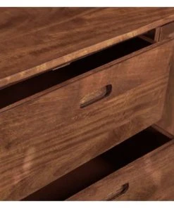 Rendez Vous Déco Buffet En Bois Massif 3 Portes 3 Tiroirs Et Détails Dorés -Boutique Belamp buffet en bois massif 3 portes 3 tiroirs et details dores 5