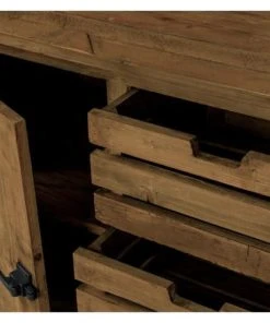 Rendez Vous Déco Buffet En Bois Recyclé 2 Portes Et 3 Tiroirs -Boutique Belamp buffet en bois recycle 2 portes et 3 tiroirs 5