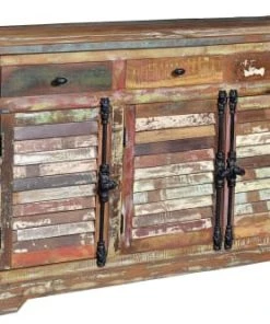 GINER Y COLOMER Buffet En Bois Recyclé Multicolore -Boutique Belamp buffet en bois recycle multicolore 11