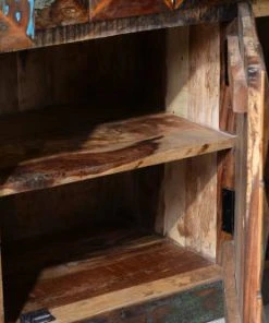 GINER Y COLOMER Buffet En Bois Recyclé Multicolore -Boutique Belamp buffet en bois recycle multicolore 16