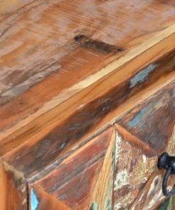 GINER Y COLOMER Buffet En Bois Recyclé Multicolore -Boutique Belamp buffet en bois recycle multicolore 17