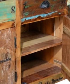 GINER Y COLOMER Buffet En Bois Recyclé Multicolore -Boutique Belamp buffet en bois recycle multicolore 4