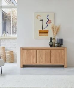 Tikamoon Buffet En ChĂȘne Massif 160 Cm