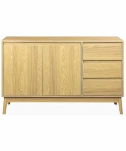 Alice's Garden Buffet En Décor Bois 2 Portes Et 3 Tiroirs -Boutique Belamp buffet en decor bois 2 portes et 3 tiroirs 3