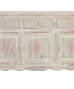 GINER Y COLOMER Buffet En Manguier Blanc Vieilli Et Tons Pastels
