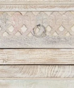 GINER Y COLOMER Buffet En Manguier Blanc Vieilli Et Tons Pastels -Boutique Belamp buffet en manguier blanc vieilli et tons pastels 3