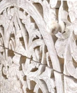 GINER Y COLOMER Buffet En Manguier Et Piètement En Métal Blanc Et Gris Vieilli -Boutique Belamp buffet en manguier et pietement en metal blanc et gris vieilli 3