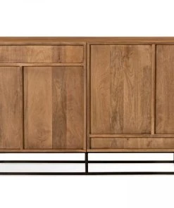 Oviala Buffet En Manguier Massif 2 Portes -Boutique Belamp buffet en manguier massif 2 portes 2