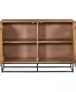 Oviala Buffet En Manguier Massif 2 Portes -Boutique Belamp buffet en manguier massif 2 portes 3