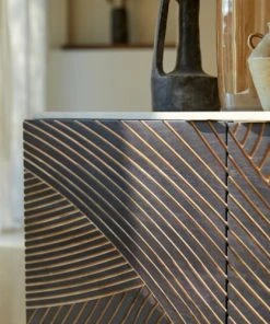 Boutique Belamp -Boutique Belamp buffet en manguier massif et terrazzo 180 cm 1