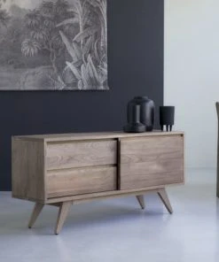 Tikamoon Buffet En Noyer Massif 130 Cm -Boutique Belamp buffet en noyer massif 130 cm 3