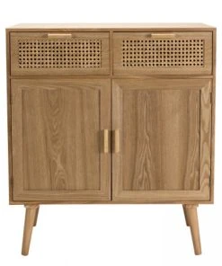 MACABANE Buffet En Pin Couleur Naturelle 2 Tiroirs 2 Portes Cannage -Boutique Belamp buffet en pin couleur naturelle 2 tiroirs 2 portes cannage 4